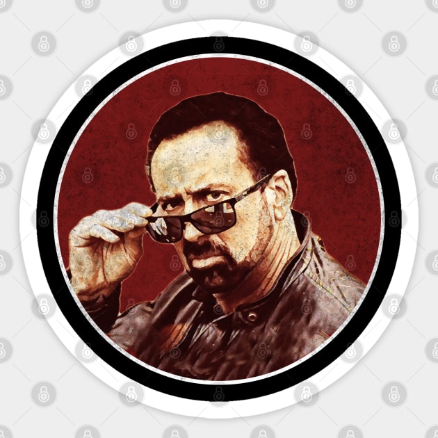 Nicolas Cage - Badass Sticker by karutees